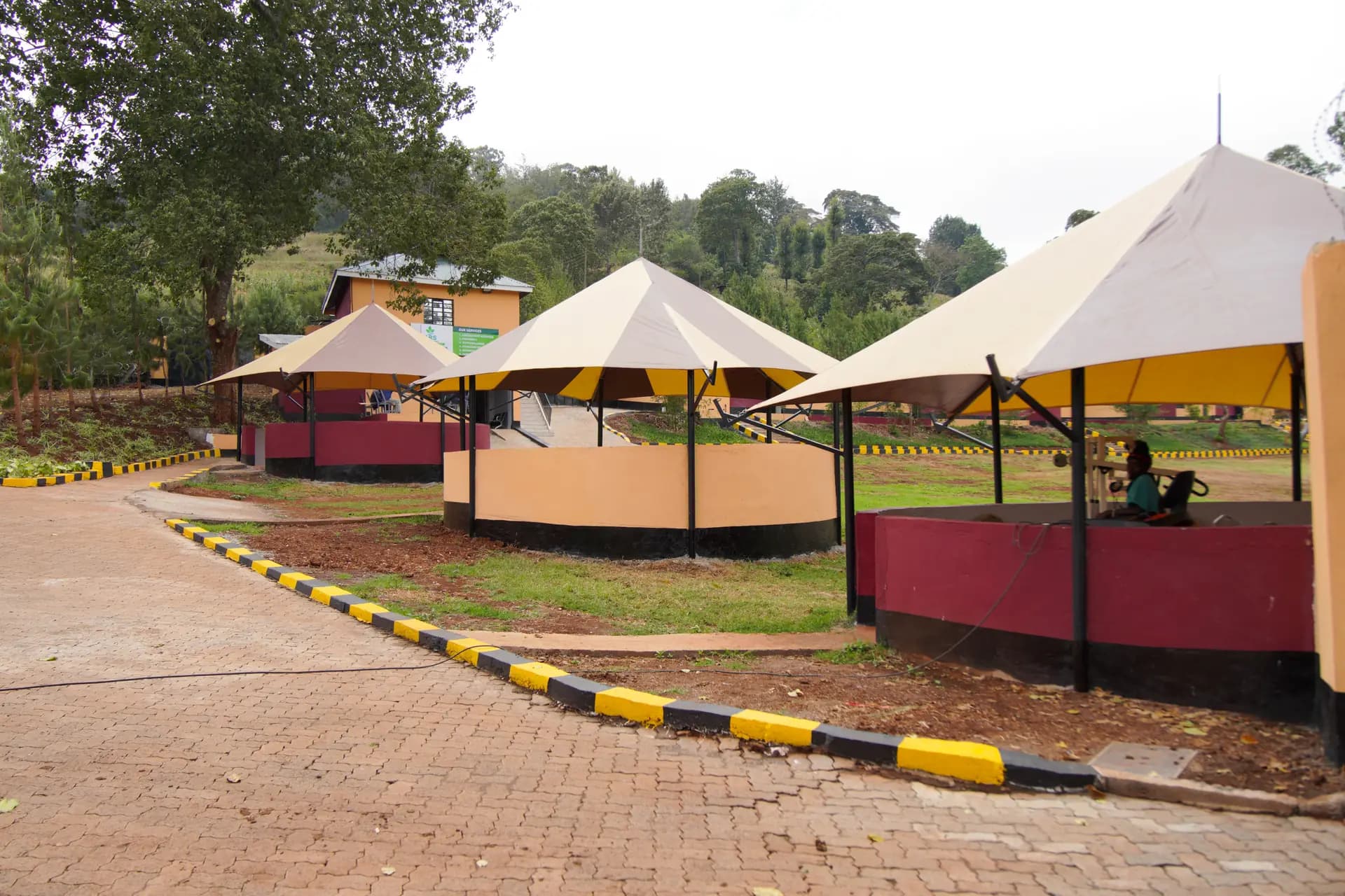 Outdoor recovery gazebos and pathways at ARS Mental Wellness Rehabilitation Hospital.